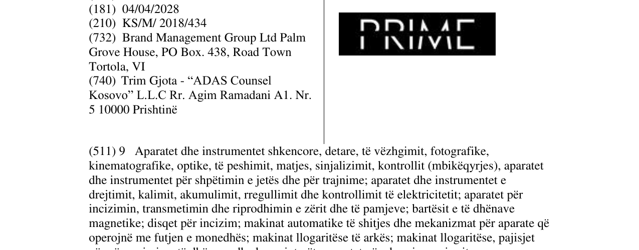 Zëri i markës PRIME në buletin