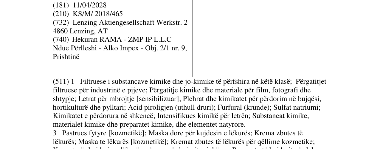 Zëri i markës LENZING në buletin