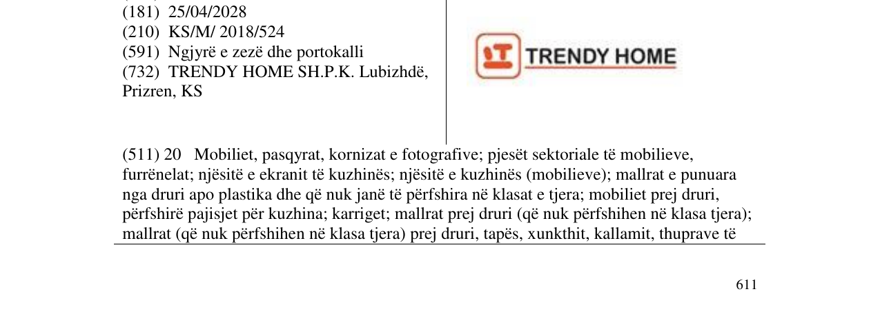 Zëri i markës TRENDY HOME në buletin