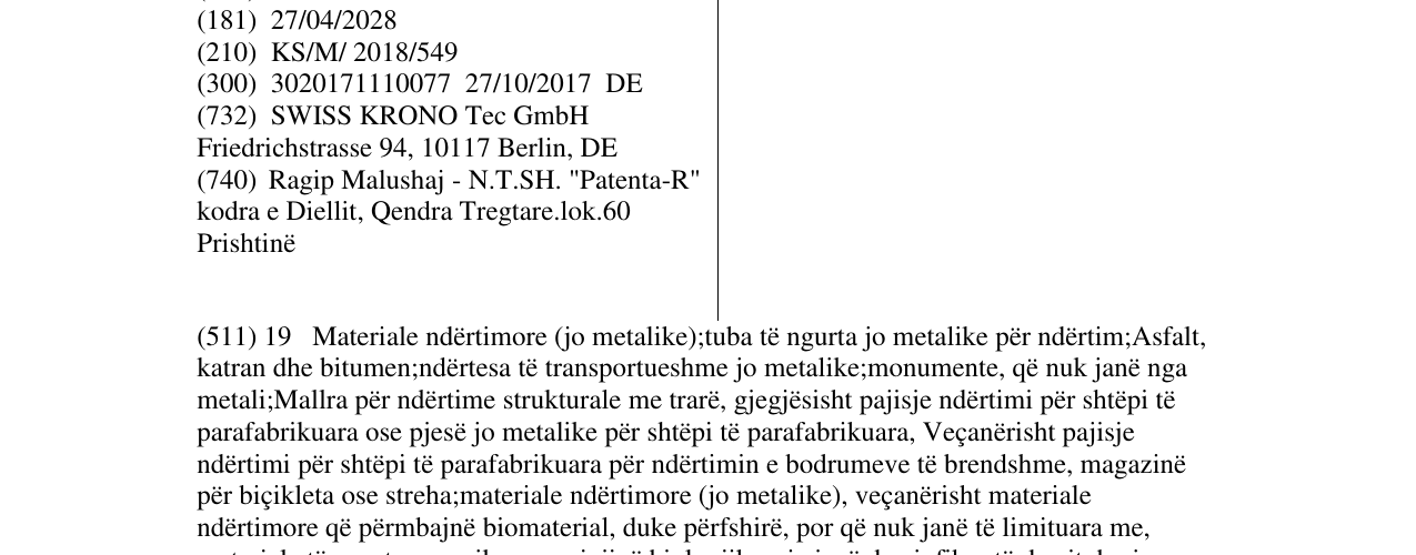 Zëri i markës KRONOSTAR në buletin