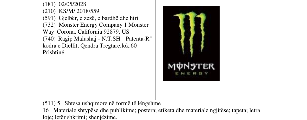 Zëri i markës Monster në buletin