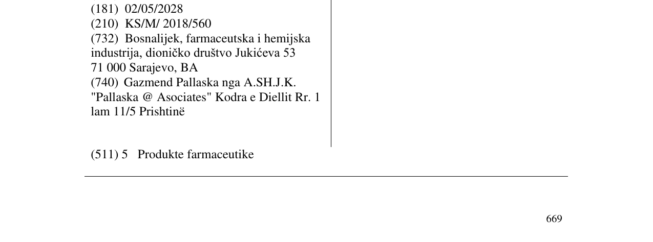 Zëri i markës BOLEX në buletin