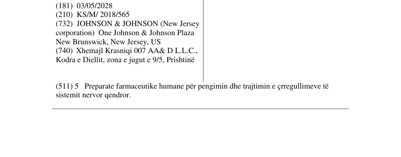 Zëri i markës SPRYLANA në buletin
