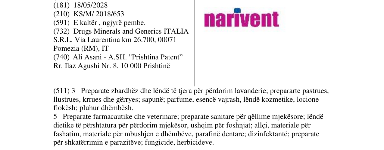 Zëri i markës Markë figurative në buletin