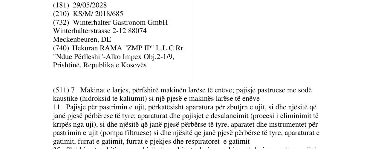 Zëri i markës Sandoro në buletin