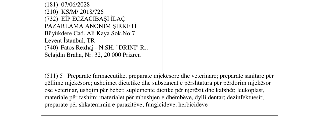 Zëri i markës Stenor në buletin