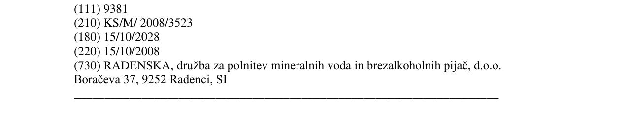 Zëri i markës KRALJEVI VRELEC në buletin