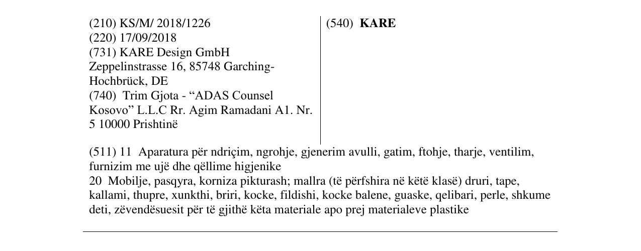 Zëri i markës KARE në buletin