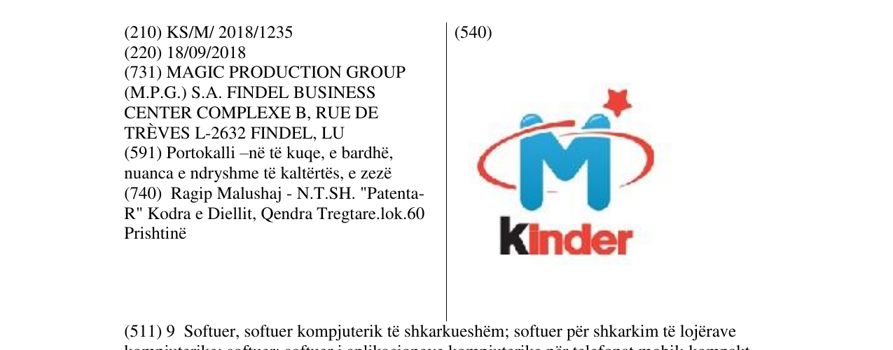 Zëri i markës Markë figurative në buletin