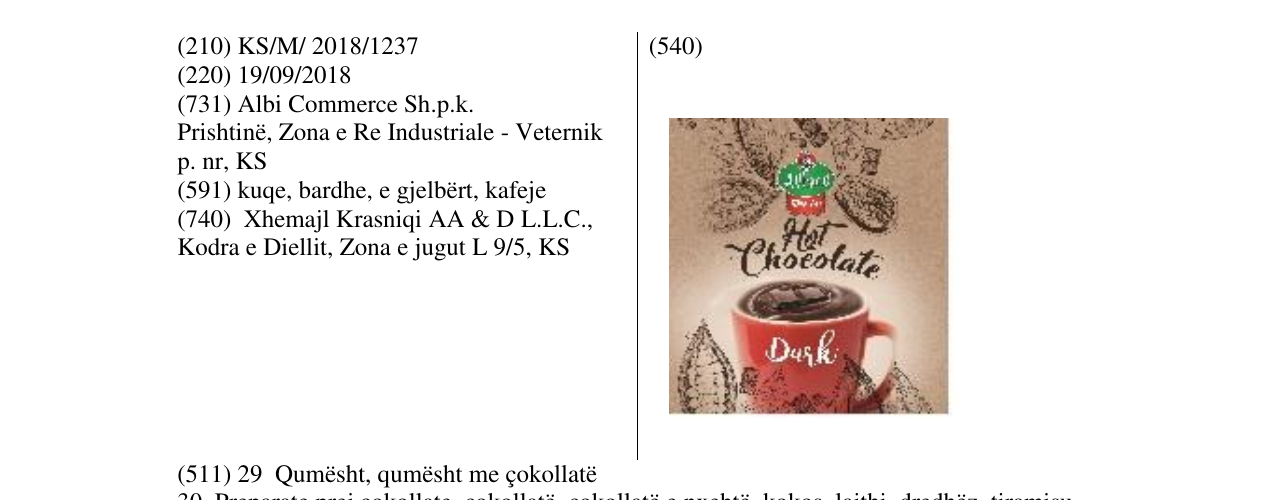 Zëri i markës Markë figurative në buletin
