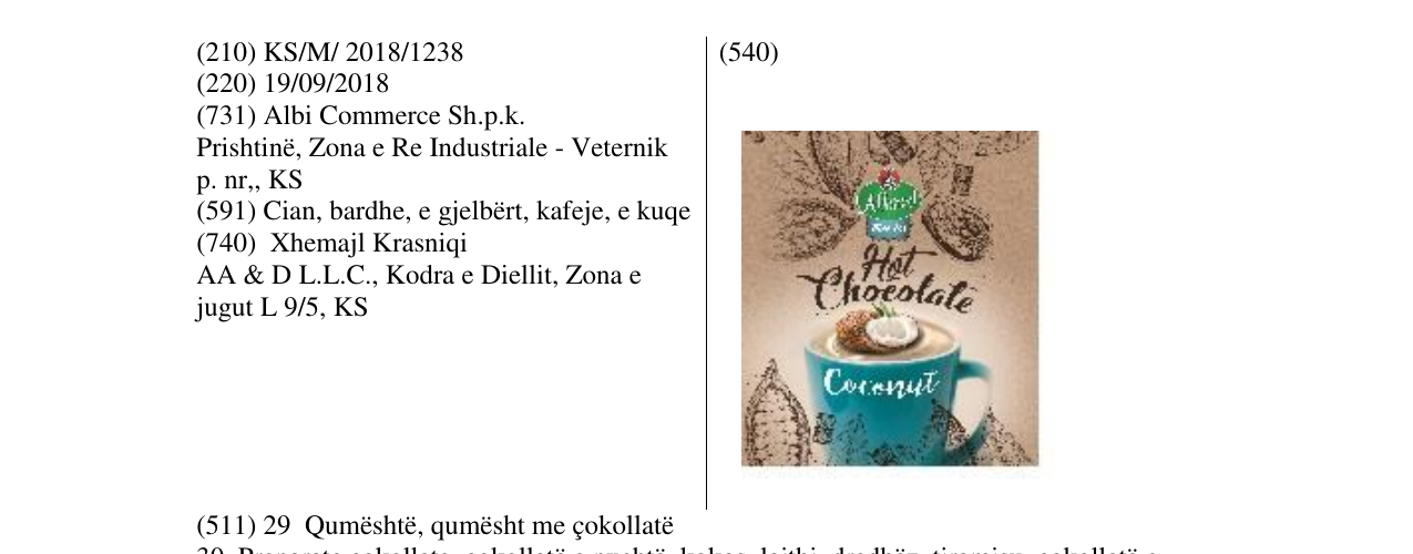 Zëri i markës Markë figurative në buletin