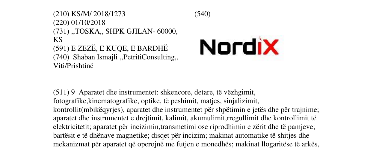 Zëri i markës Markë figurative në buletin
