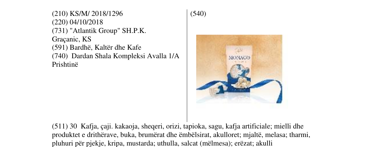 Zëri i markës Markë figurative në buletin