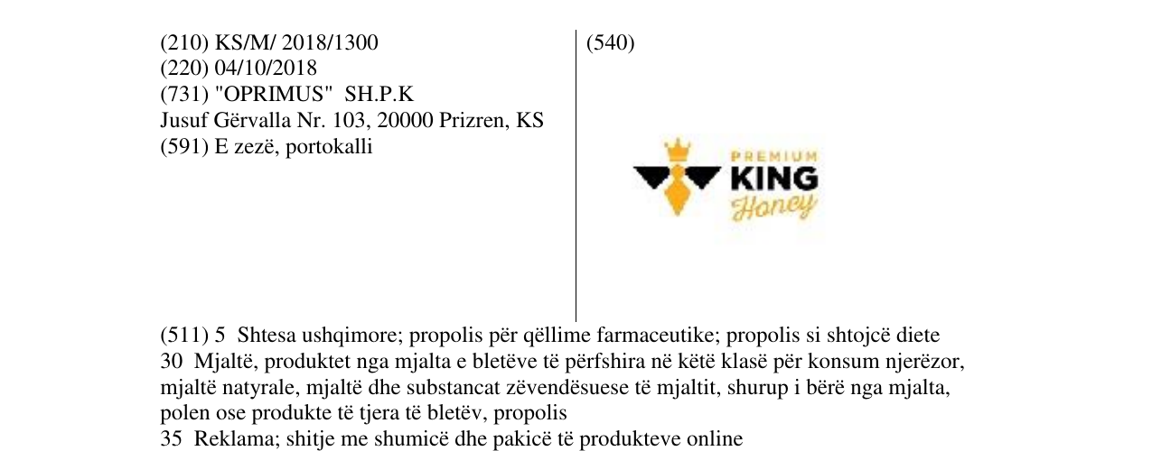 Zëri i markës Markë figurative në buletin