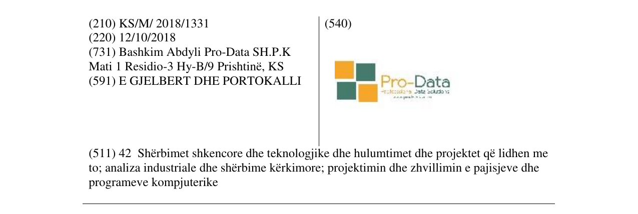 Zëri i markës Pro-Data në buletin