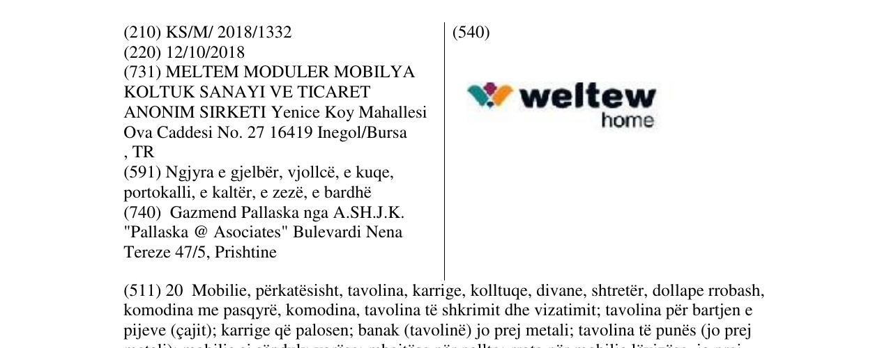 Zëri i markës weltew home në buletin