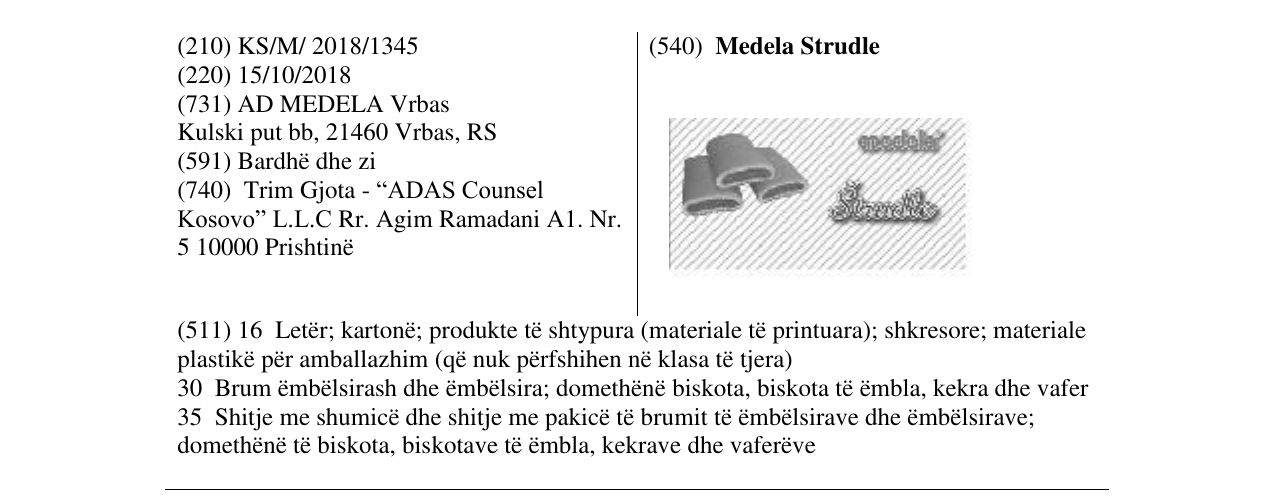 Zëri i markës Medela Strudle në buletin