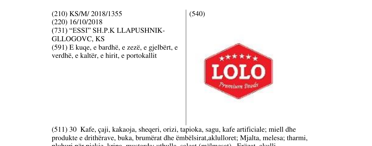 Zëri i markës LOLO Premium Seeds në buletin