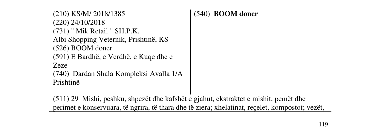 Zëri i markës BOOM doner në buletin