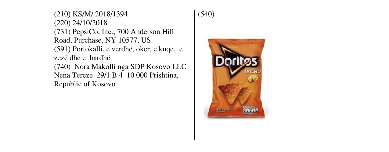 Zëri i markës DORITOS nacho në buletin