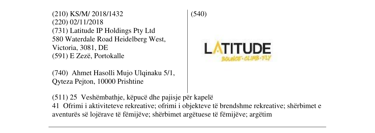 Zëri i markës LATITUDE në buletin