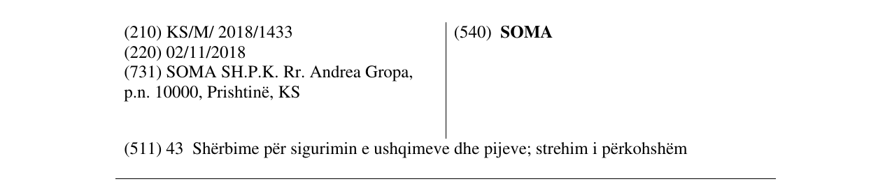 Zëri i markës SOMA në buletin