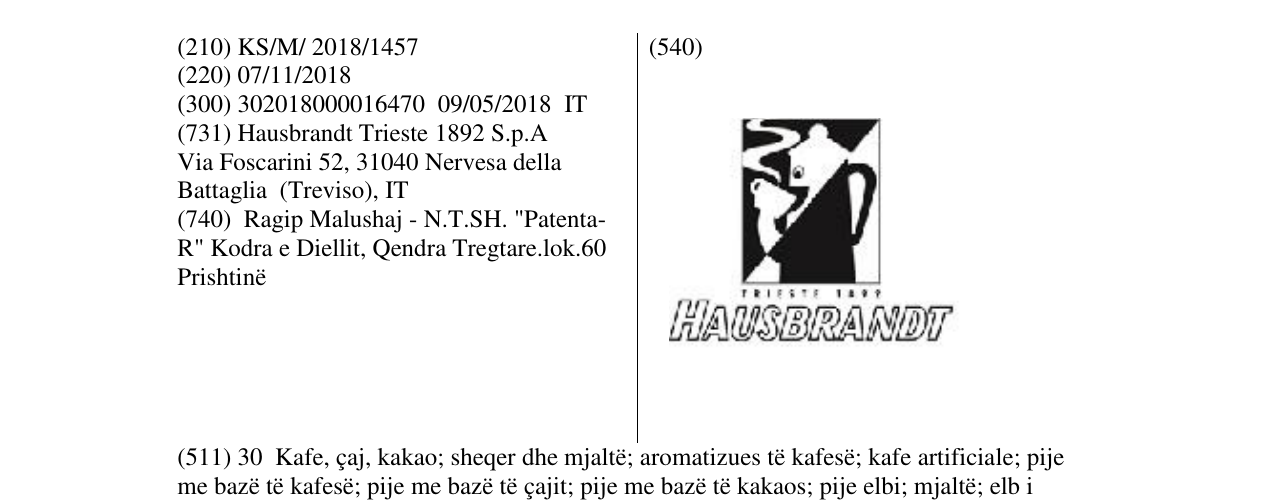 Zëri i markës HAUSBRANDT në buletin
