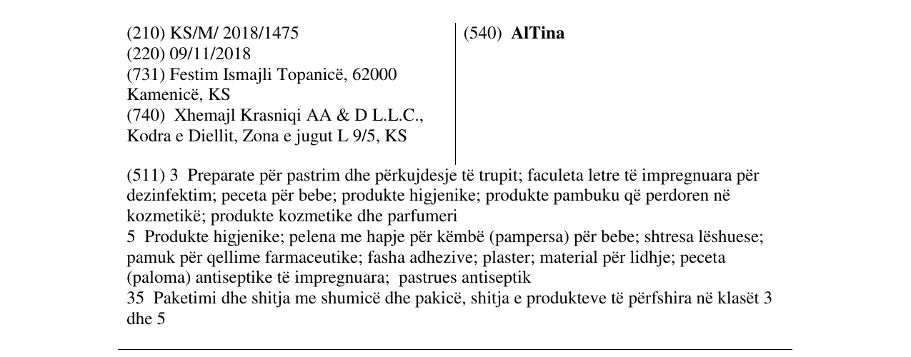 Zëri i markës AlTina në buletin