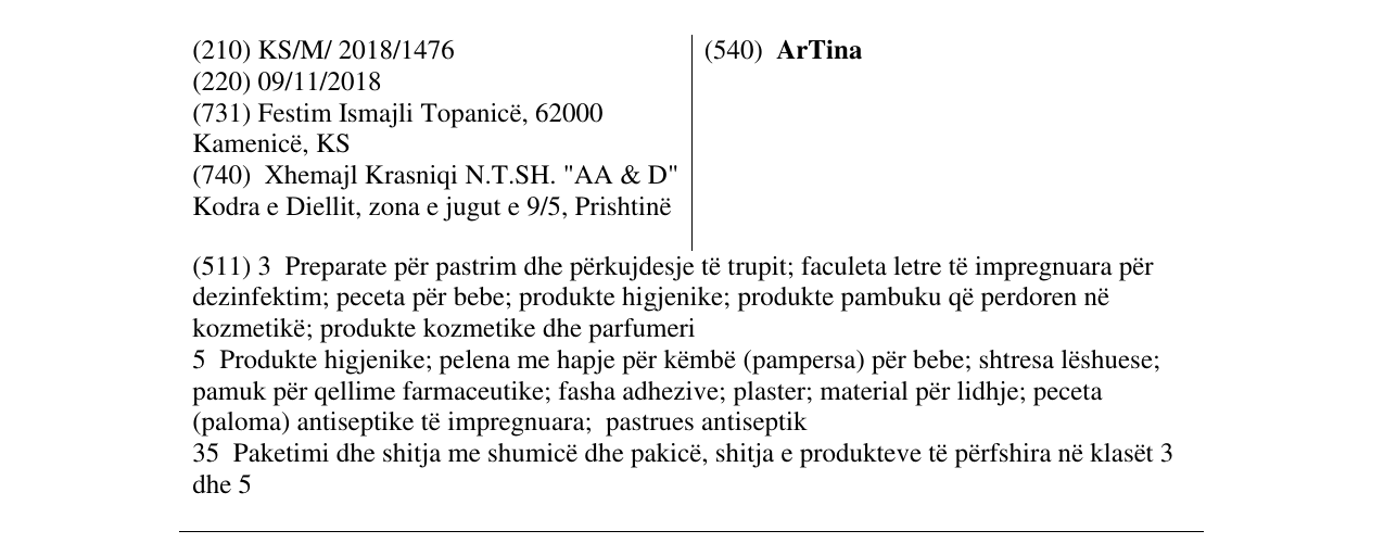 Zëri i markës ArTina në buletin