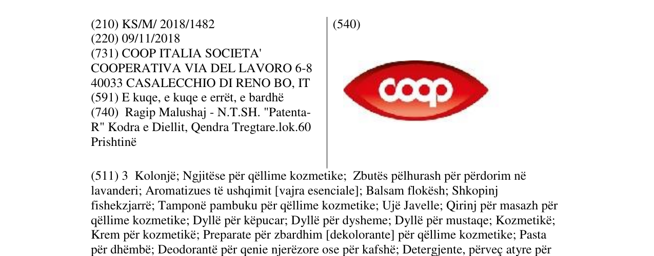 Zëri i markës coop në buletin