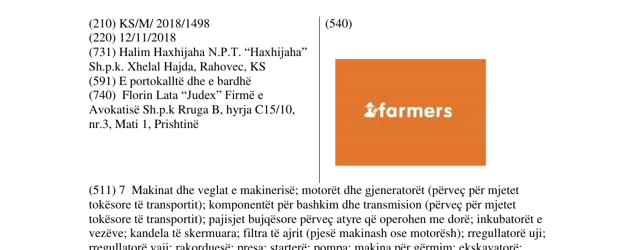 Zëri i markës farmers në buletin