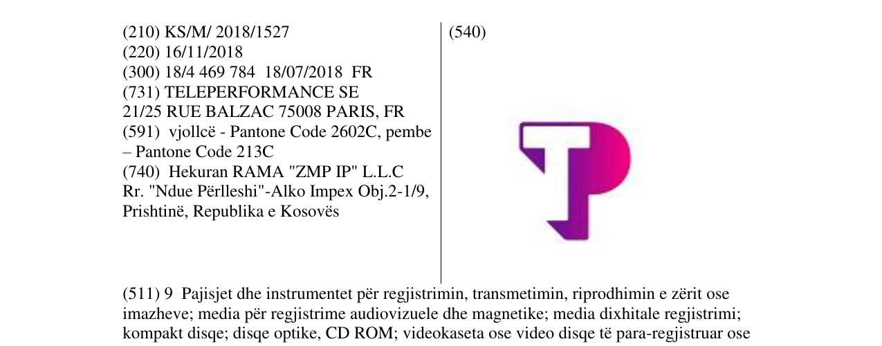 Zëri i markës Markë figurative në buletin