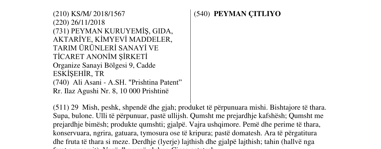 Zëri i markës PEYMAN ÇITLIYO në buletin