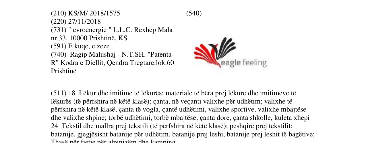 Zëri i markës eagle feeling në buletin