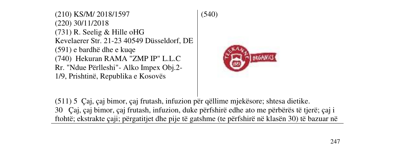 Zëri i markës TEEKANNE ORGANICS në buletin