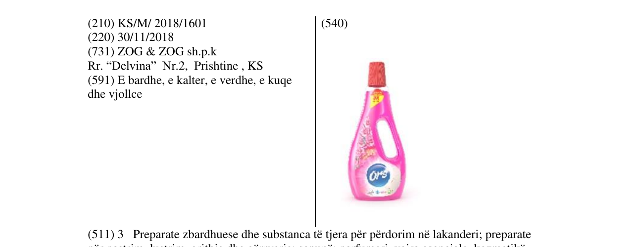 Zëri i markës Markë figurative në buletin