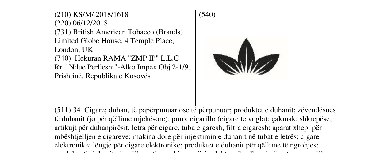 Zëri i markës Markë figurative në buletin