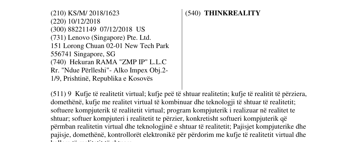 Zëri i markës THINKREALITY në buletin