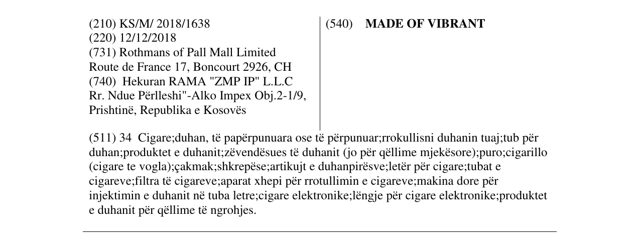 Zëri i markës MADE OF VIBRANT në buletin