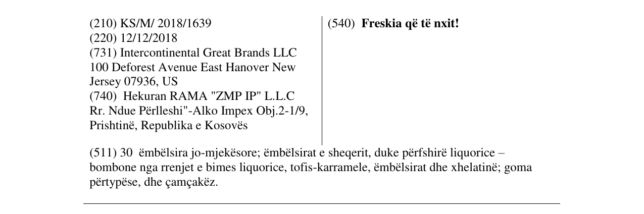 Zëri i markës Freskia që të nxit! në buletin