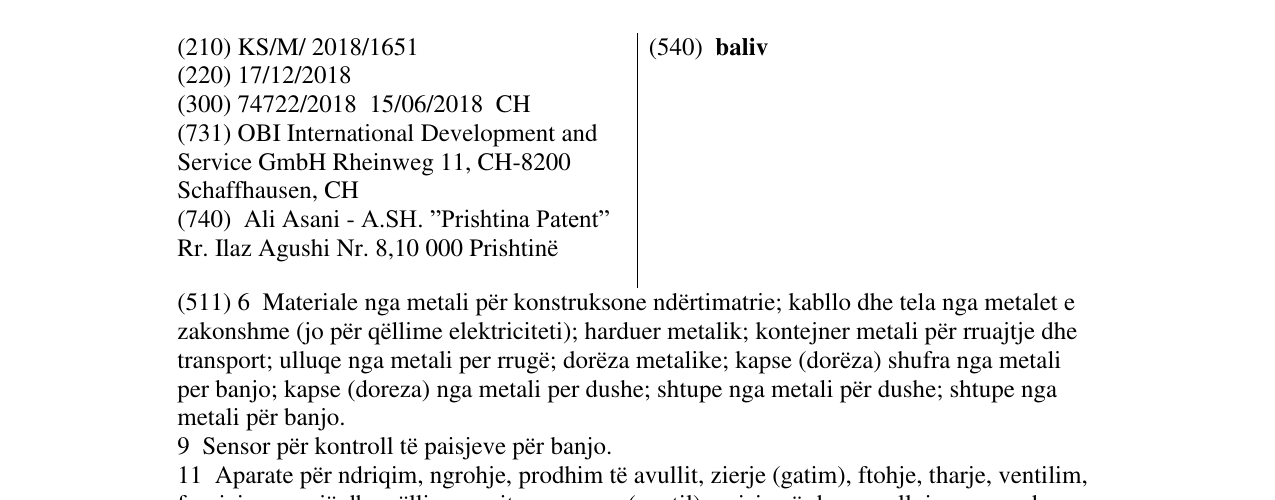 Zëri i markës baliv në buletin