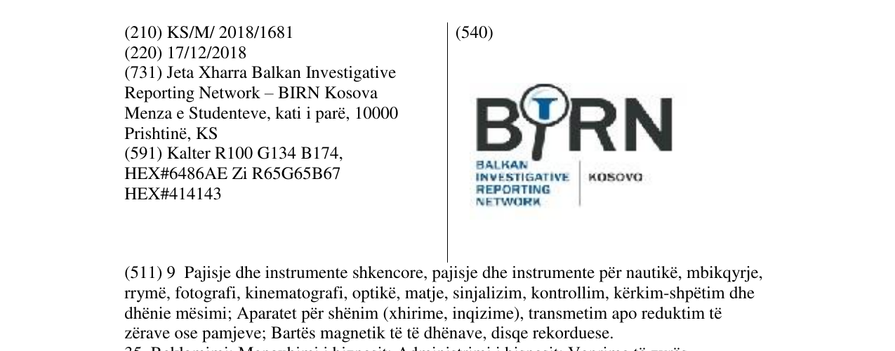 Zëri i markës BIRN në buletin