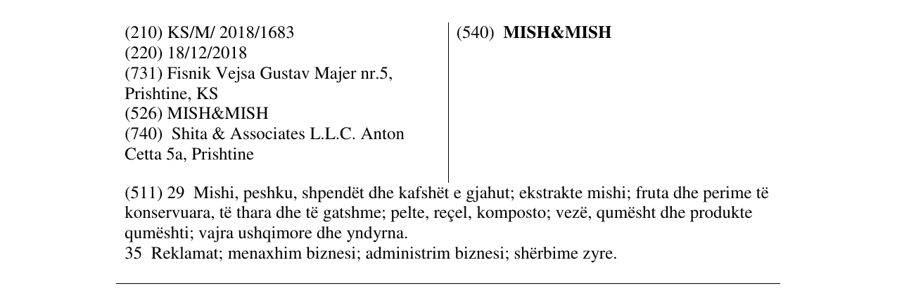 Zëri i markës MISH&MISH në buletin