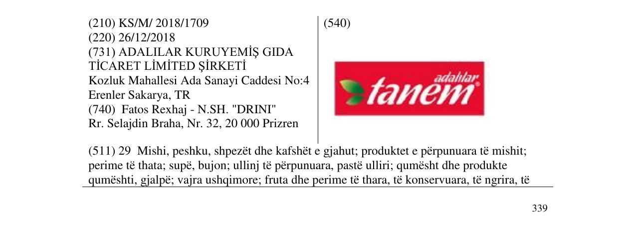 Zëri i markës tanem adalilar në buletin