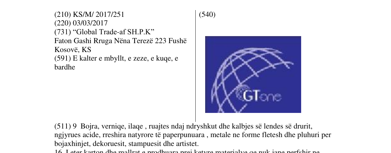 Zëri i markës GT one në buletin