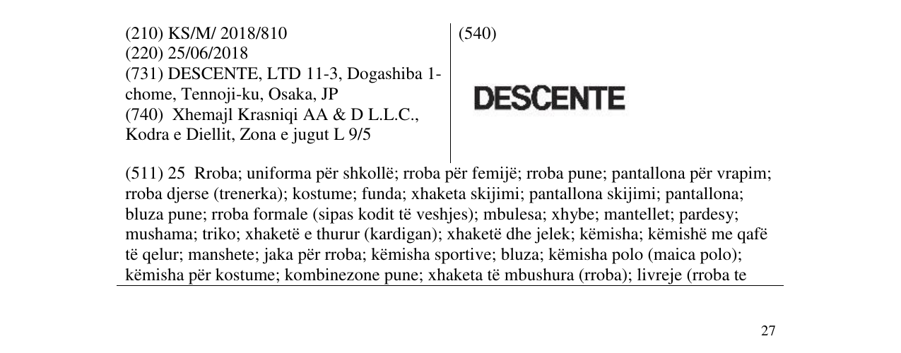 Zëri i markës Markë figurative në buletin