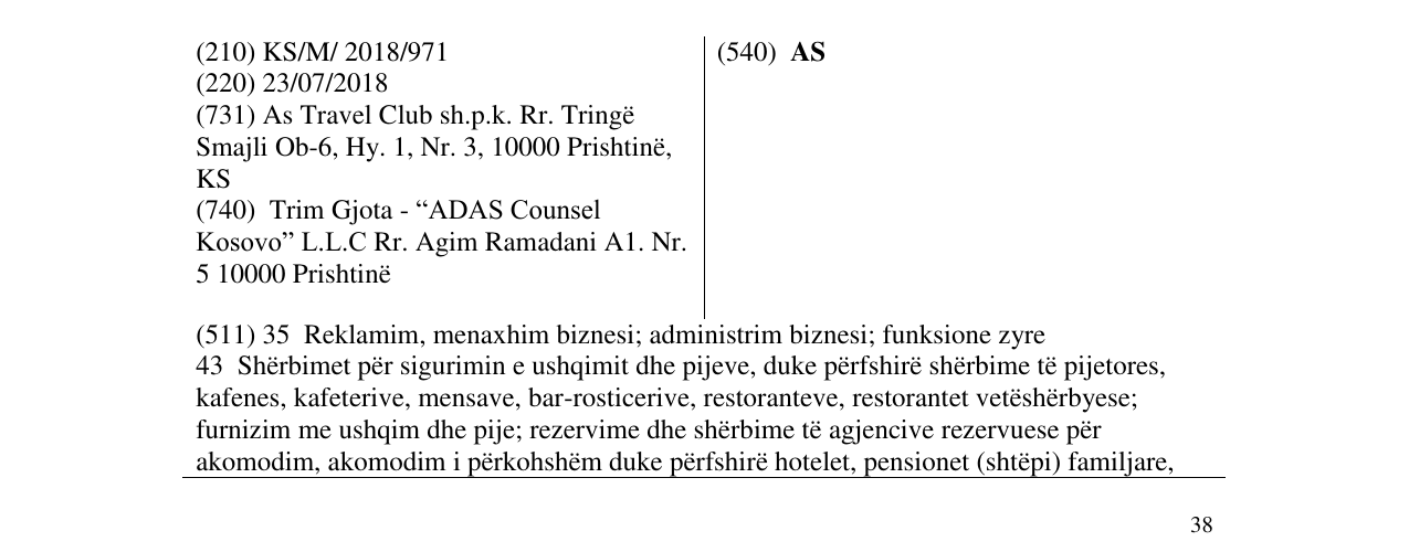 Zëri i markës AS në buletin