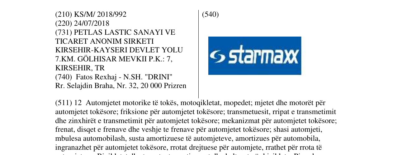 Zëri i markës Markë figurative në buletin