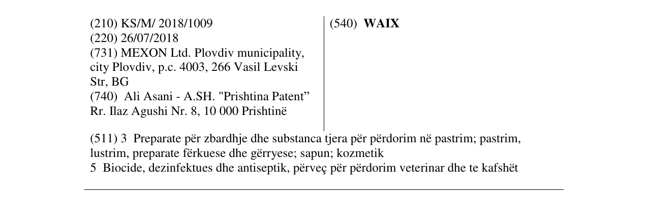 Zëri i markës WAIX në buletin