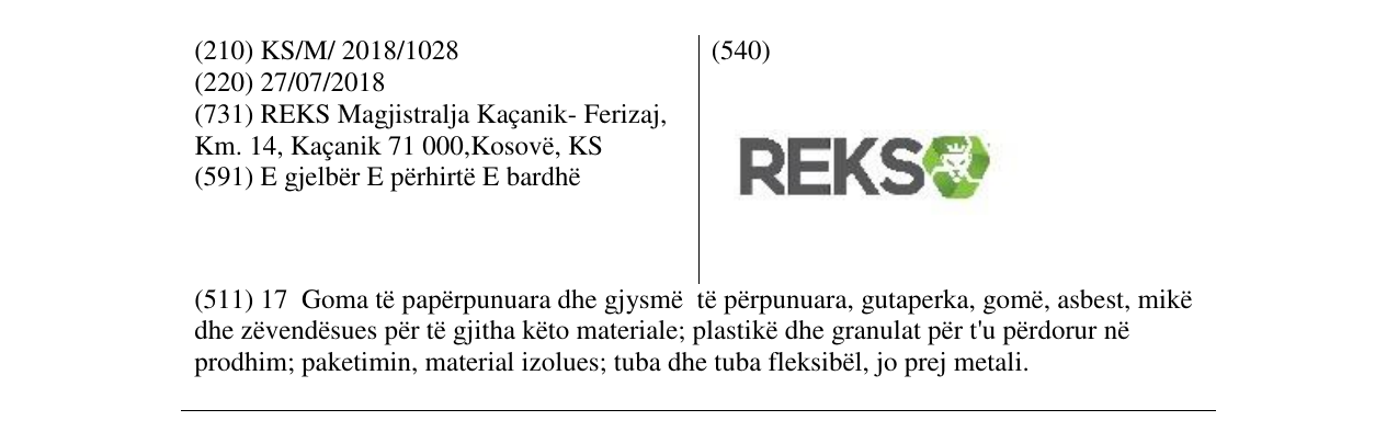 Zëri i markës Markë figurative në buletin